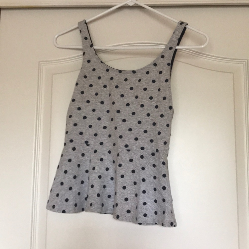 Grey Polka dot tank from Express
